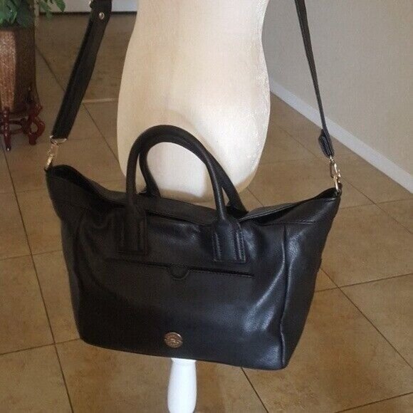 BCBGeneration Black Juliette Large Satchel Crossbody Bag - Picture 3 of 5